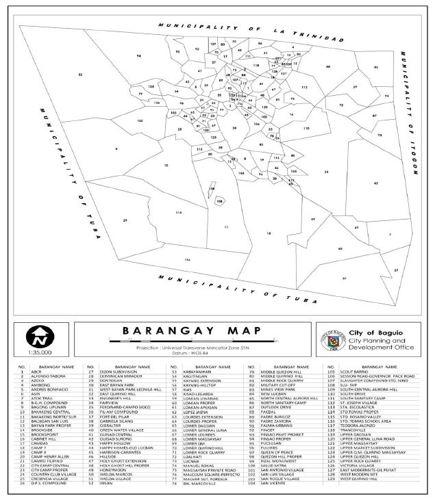 Baguio Brgy Map 